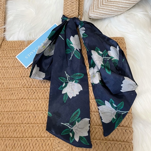 DraperJames Straw Tote & Silk Scarf - Picture 4 of 7